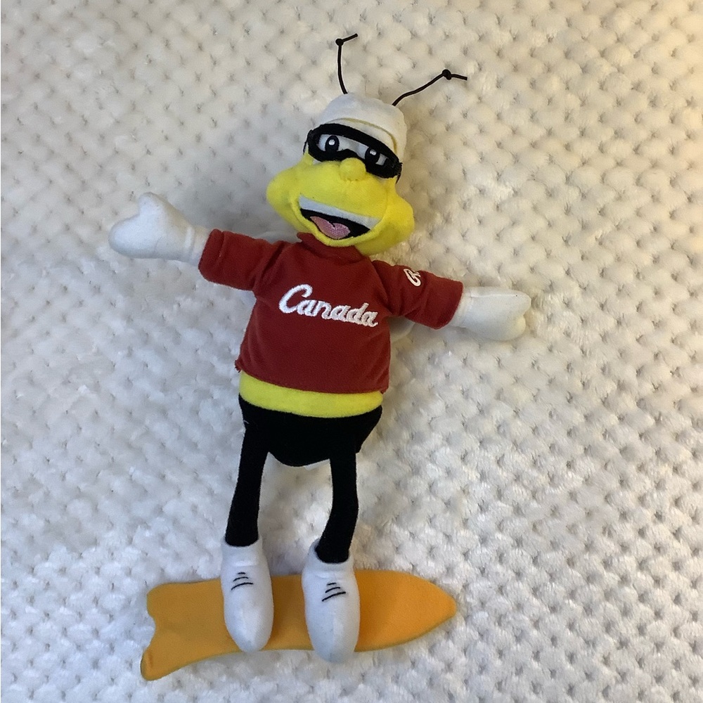 Vintage 2000 Sydney Olympics Roots Cheerios Bee Plush Surfboard 11in